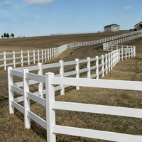 Clôture en PVC pour enclos de chevaux, norme ASMT, treillis et portails, hauteur 6 pieds, dimensions personnalisables, clôture de cour, revêtement PVC, anti-UV