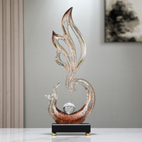 Figurine d'art populaire sculptée en résine époxy, décoration artistique pour entrée de villa, bureau, salon, ou cadeau de pendaison de crémaillère