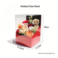 Kustomisasi Grosir Boneka Beruang Kotak Bunga Mawar Romantis Hadiah Liburan Bunga Sabun Wangi Hadiah Valentine