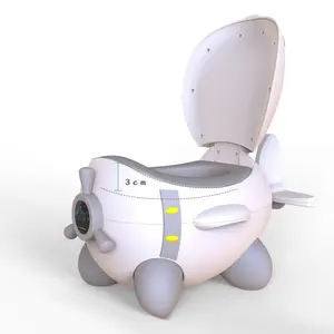 Hava uçağı bebek tuvalet eğitmen yumuşak yastık lazımlık sandalye erkek ve kız yürüyor düzlem lazımlık eğitim tuvalet