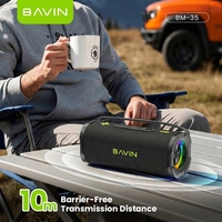 BAVIN Venta al por Mayor Directa de Fábrica BM35 Altavoz Portátil Impermeable con Luz RGB