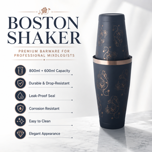 Coctelera Boston OUYADA de 2 Piezas Grabada para Bartending, Vaso Mezclador de Acero Inoxidable para Cócteles de Bar - Product Image 3