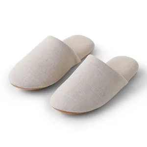 일본식 사일런트 슬리퍼 여성용 부드러운 바닥 가정용 천 바닥 사일런트 실내 패브릭 면 슬리퍼