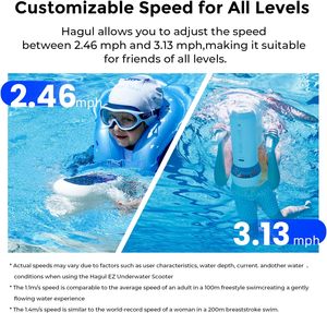Scooter sous-marin Hagul à 2 vitesses, 50 min d'autonomie, étanche jusqu'à 49 pieds, pour enfants/piscine/natation, scooter électrique sous-marin pour adultes, Sous Marin Trade - Product Image 4