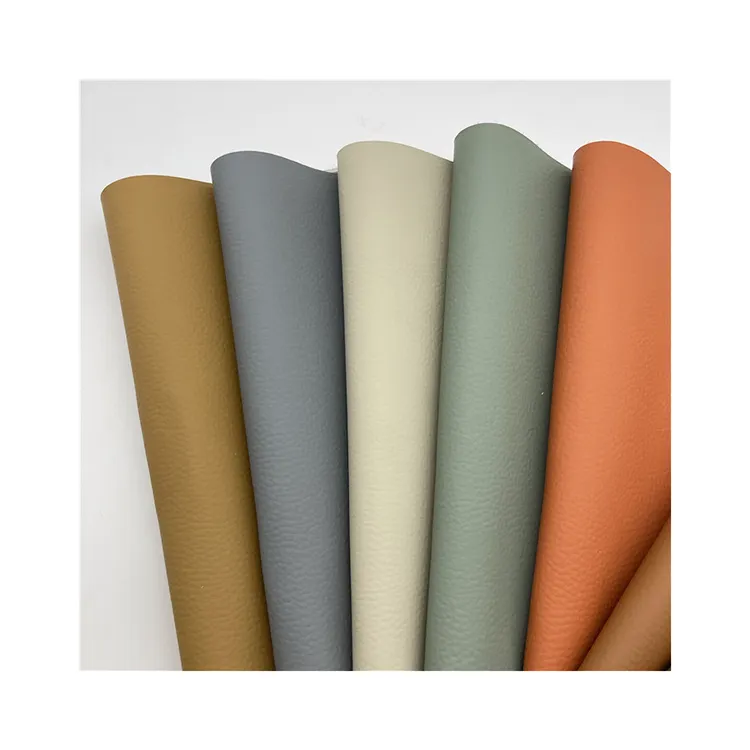 Nieuw Product Synthetische Litchi Graan Siliconen Lederen Bekleding Op Waterbasis Voor Sofa Meubelen