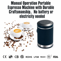Mini machine à expresso portable manuelle - Machine à café portative 15 bars de pression pour café moulu, OEM/ODM disponible