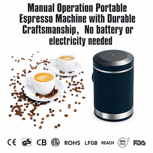 Mini machine à expresso portable manuelle - Machine à café portative 15 bars de pression pour café moulu, OEM/ODM disponible - Product Image 5