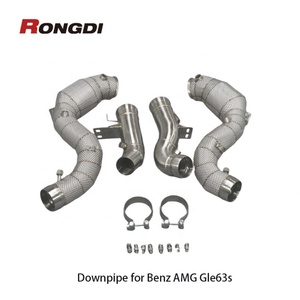 ท่อลงไอเสียแบบ High Flow Catted 200 Cell สแตนเลส 304 หนา 1.5 มม. สำหรับ Mercedes Benz GLE63S GLS63 M177 4.0T - Product Image 1