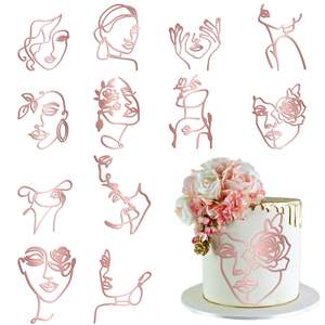 Decoración <span class=keywords><strong>para</strong></span> <span class=keywords><strong>Pastel</strong></span> con Rostro <span class=keywords><strong>de</strong></span> Mujer, Arte Minimalista, Etiqueta con Rostro <span class=keywords><strong>de</strong></span> Pareja, Decoración Acrílica <span class=keywords><strong>para</strong></span> <span class=keywords><strong>Pastel</strong></span> <span class=keywords><strong>de</strong></span> <span class=keywords><strong>Cumpleaños</strong></span> - Product Image 6