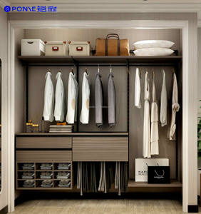 Итальянский настенный шкаф-купе из искусственного дерева, роскошный, современный, белый/черный, экономия пространства, 2,4 м, для дома - Product Image 2