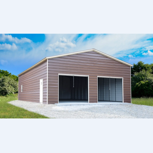 Garage Economico con Telaio in Acciaio e Pannelli Isolanti, Tettoia per Parcheggio Auto, Carport Prefabbricato in Acciaio Leggero, Mini Magazzino - Product Image 4