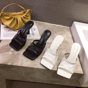 Sandalias de Tacón Alto para Mujer 2025 con Punta Abierta y Diseño Cuadrado, Malla Transpirable y Cómoda para Verano y Otoño - Product Image 6