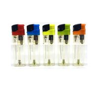 Briquet publicitaire personnalisé avec logo, design classique, briquet en plastique transparent pour fumer avec ISO