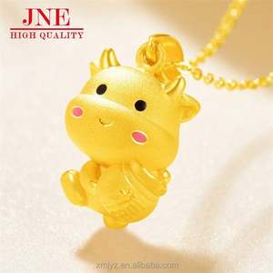 Pendentif plaqué or Shajin Année du boeuf <span class=keywords><strong>Taureau</strong></span> doré Galvanoplastie Bijoux en or épais <span class=keywords><strong>Collier</strong></span> <span class=keywords><strong>zodiaque</strong></span> <span class=keywords><strong>taureau</strong></span> femme <span class=keywords><strong>zodiaque</strong></span> - Product Image 4