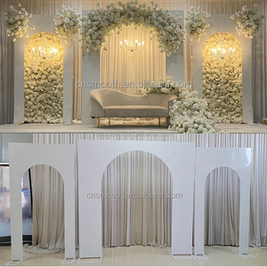 Arche en <span class=keywords><strong>fer</strong></span> <span class=keywords><strong>forgé</strong></span> blanche pour décoration de mariage, accessoires créatifs, <span class=keywords><strong>support</strong></span> de fleurs pour l'arrangement d'événements, vente en gros - Product Image 3