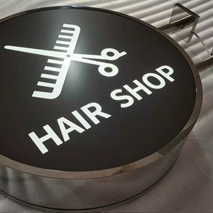 Letrero Luminoso LED de Doble Cara Personalizado, Letrero Especializado con Cuchilla, Letrero Publicitario para Peluquería - Product Image 4