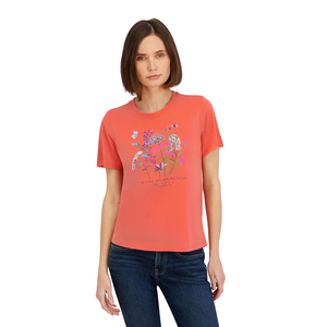 Camisetas estampadas de bajo precio para mujer, diseño moderno, elegantes y casuales, camisetas estampadas con cuello redondo para mujer de Bangladesh - Product Image 2