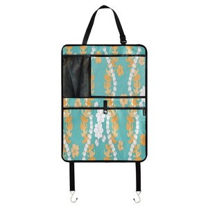 Organizadores Plegables para Asientos Traseros de Coche con Diseño Personalizado de Flores Lei y Múltiples Bolsillos, Protectores de Almacenamiento para Automóviles - Product Image 1