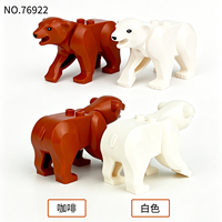 Bloques de Construcción de Oso Pardo del Bosque y Oso Polar Ártico, Figuras de Animales de Plástico para Armar, Regalos para Niños NO.76922