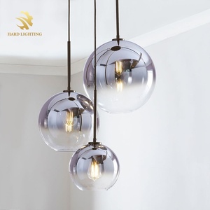 <span class=keywords><strong>Lampada</strong></span> a Sospensione Moderna con Sfera in Vetro per Interni E27, Lampadario Classico in Vetro Oro e Argento, <span class=keywords><strong>Lampada</strong></span> a Sospensione a LED con Sfera in Vetro <span class=keywords><strong>Trasparente</strong></span> - Product Image 6