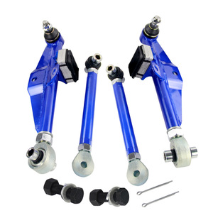 Kit de bras de suspension inférieurs réglables Poyracing pour Nissan S14, système de suspension Panarm en acier bleu - Product Image 2