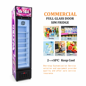Congélateur vertical ultra-fin de 115 <span class=keywords><strong>litres</strong></span> à refroidissement direct, armoire de congélation autonome pour restaurant, réfrigérateur commercial avec porte vitrée pour la restauration - Product Image 4