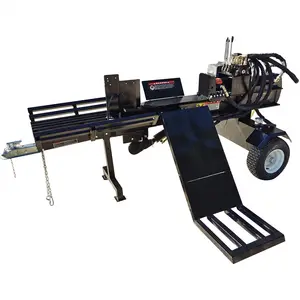 automatic log splitter with wood log loading lifter and tray