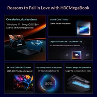 H3Cs MegaBook Laptop 2 in 1 da 14 Pollici con Doppio Sistema Operativo, Intel Ultra 5 226V, 16G, 1TB, AI Locale per Studenti e Professionisti