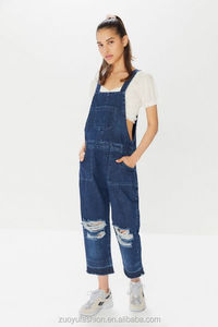 Worn Denim women trouser overalls <span class=keywords><strong>jeans</strong></span> - Product Image 2