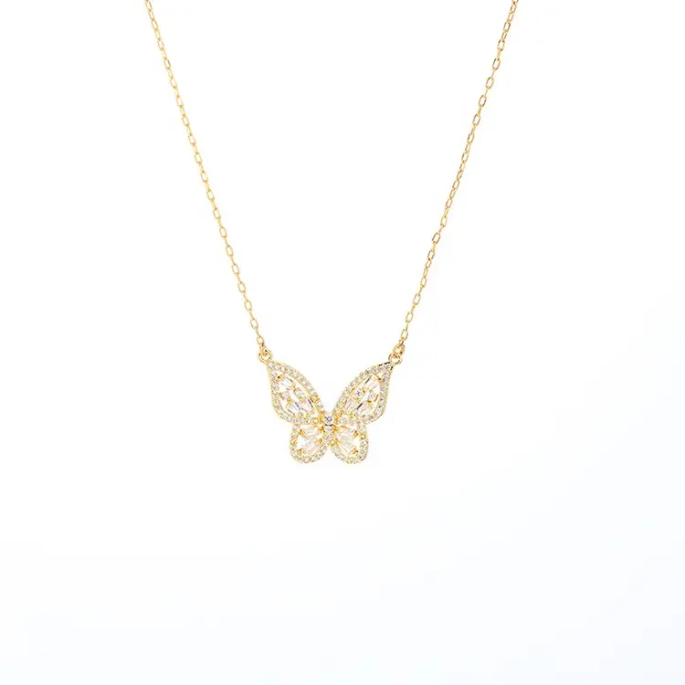 Wholesale Hot Selling Women Fashion Jewelry Luxury Necklace Top Jewelry Vendors 18k Gold Butterfly