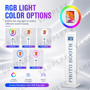 Cabina de Fotos Universal para <span class=keywords><strong>iPad</strong></span> de 10.2, 11, 12.9 y 13 Pulgadas, Carcasa Metálica con Anillo de Luz RGB y Estuche de Transporte para Eventos, Bodas y Alquiler - Product Image 6