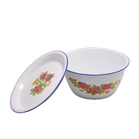 Cazuela de fabricante de China, cubierta de olla, Setenamel, esmalte, cuenco para dedos