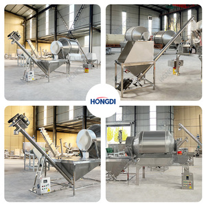 Fully Enclosed <b>Rotary</b> Drum Mixing Line with Conveyor System, Dust-free Powder Blending Plant for Food Spice and Chemical - Product Image 5