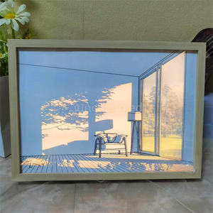 Kimetsu No Yaiba arte pintura diseño 3D <span class=keywords><strong>noche</strong></span> LED 3 colores madera foto marco luz dormitorio decoración lámparas Anime Demon Slayer - Product Image 1