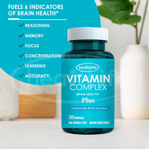 Suplemento dietético de proveedor Healthife Vitaminas B6,B12 Ácido fólico PS Cápsula de fosfatidilserina Suplemento cerebral - Product Image 3