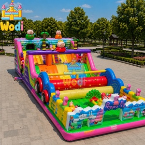 Circuito de Obstáculos Inflable con Forma de Gusano, Circuito de Obstáculos Inflable, Circuito de Obstáculos Inflable de Minecraft, Juego Acuático de Verano - Product Image 4