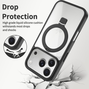 เคสโทรศัพท์บางเฉียบ ดีไซน์ทันสมัย พร้อมขาตั้งโลหะ สำหรับ iPhone 17 <span class=keywords><strong>Pro</strong></span> Max ฝาหลังแบบแม่เหล็กซ่อน สำหรับ iPhone 16 15 14 13 Air - Product Image 5