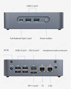 Le plus récent AMD Ryz Mini PC R9 5900HX R7 <span class=keywords><strong>5800U</strong></span> Win11/10 Dual LAN NVMe SSD Vega Graphics Gaming PC Ordinateur de bureau HD DP Type-C WiFi - Product Image 5