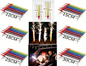 Vente en gros usine – Fontaines à étincelles froides sans fumée de 12 cm à 30 cm pour mariages, fêtes, gâteaux d'anniversaire, bougies et feux d'artifice - Product Image 1