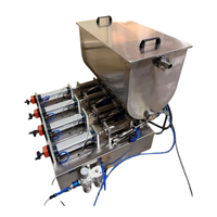 Machine de remplissage automatique de purée de fruits à quatre têtes pneumatiques pour bureau