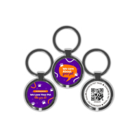 Imprimé personnalisé QR Code Porte-clés RFID Epoxy NFC Pet Tag ID Dog Tag Programmable URL T5577 1K Puce pour l'adhésion Cartes de visite