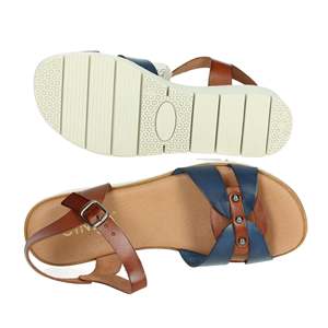 รองเท้าส้นเตารีดหนังสีน้ำเงิน Cinzia Soft Donna รุ่น Platform สำหรับผู้หญิง - Product Image 6