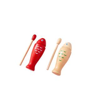 Instrumentos de Percusión Orff al por Mayor, Palitos de Ritmo de Madera con Forma de Pez, Clappers, Juguetes Educativos - Product Image 5