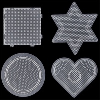 Vente en gros de tapis de base transparents emboîtables de 2,6 mm pour perles Perler, perles à fusionner DIY, modèles de puzzle et artisanat de perles