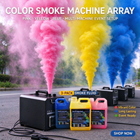 Liquide de fumée coloré DJ 8 couleurs pour fête de révélation du sexe de bébé, 2L, à longue durée de persistance pour machine à fumée de scène