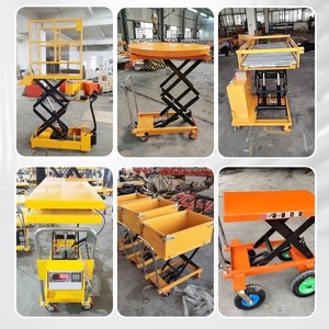 Hydraulic <b>Platform</b> Truck 500Kg Capacity Scissor Lift Table Truck Manual Lifting <b>Trolley</b> For Warehouse Manufacturing Plant - Product Image 2
