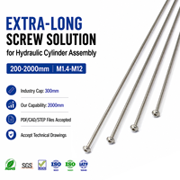 Vis longues en acier personnalisées ISO 7380 M3 M4 M5 M6 à bouton hexagonal, à moitié filetées, extra longues, classe 8