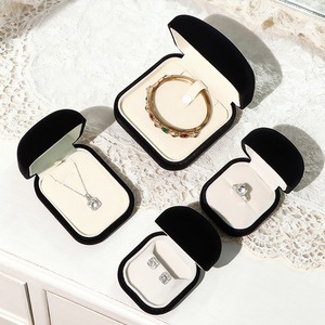 Custom High grade flannelette jewelry box sea ring earrings pendant bracelet chain exquisite display gift box - Product Image 3