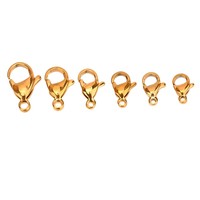 Accessoires en or 18 carats de haute qualité avec préservation de la couleur, fermoirs mousquetons en or et argent, boucle de bracelet, fermoir à ressort