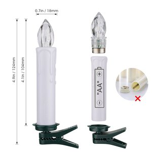 Freepower HA PORTATO <span class=keywords><strong>Candele</strong></span> <span class=keywords><strong>Di</strong></span> <span class=keywords><strong>Natale</strong></span> Con Telecomando <span class=keywords><strong>di</strong></span> Controllo, <span class=keywords><strong>Candele</strong></span> Senza Fiamma <span class=keywords><strong>per</strong></span> il <span class=keywords><strong>Natale</strong></span> (10 PCS Bianco Caldo) - Product Image 5